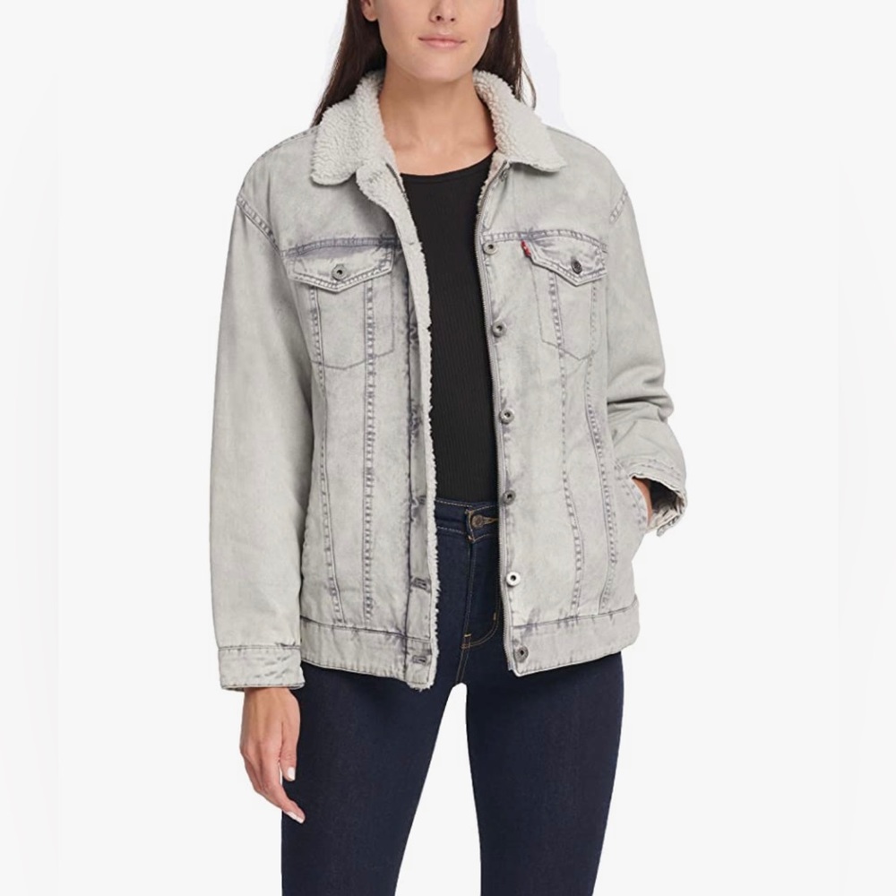 Levi's Washed Cotton Sherpa Trucker Jacket